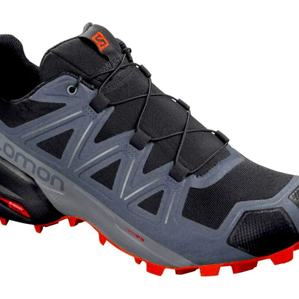 Salomon Men's Speedcross 5 Trail Running, Black/Grey - Size 10.5